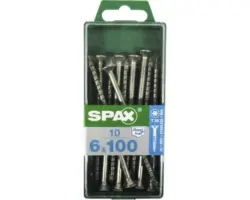 Spax Universalschraube, Edelstahl A2, Senkkopf T 30, Holz-Teilgewinde, 6x100 mm, 10 Stück