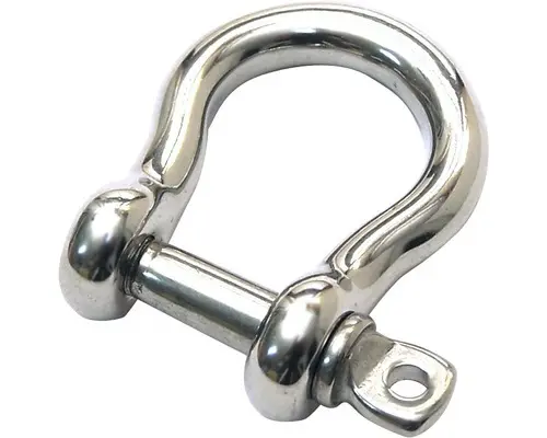 Schäkel 5 mm (3/16) geschweift Edelstahl A4