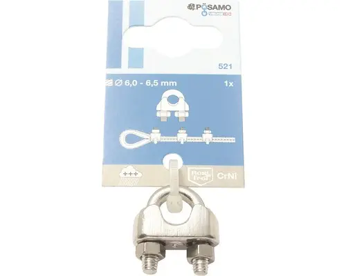 Drahtseilklemme Edelstahl Ø 6 mm edelstahl, 1 Stk.