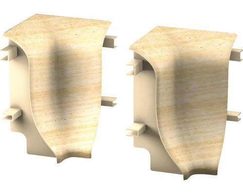 Innenecken für Sockelleiste geschäumt Ahorn 48 mm