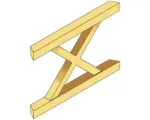 Hornbach Brüstung Andreaskreuz SKAN HOLZ Colmar 1, 120 x 84 cm, natur