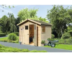 Gartenhaus Karibu Balin inkl. Fenster Unterkonstruktion 245 x 180 cm