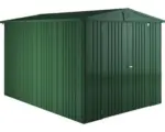 Hornbach Gartenhaus Biohort Europa inkl. Dachrinne Regale Set Lüftung 224 x 296 cm dunkelgrün