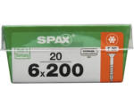 Hornbach Spax Universalschraube Senkkopf Stahl gehärtet T 30, Holz-Teilgewinde 6x200 mm, 20 Stück