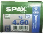 Hornbach Spax Universalschraube, Edelstahl A2, Senkkopf T 20, Holz-Teilgewinde, 4x60 mm, 75 Stück