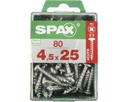 Spax Universalschraube Kreuzschlitz PZ 2, Halbrundkopf, 4,5x25 mm, 80 Stück