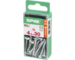 Spax Universalschraube T 20, Halbrundkopf, 4,5x30 mm, 16 Stück