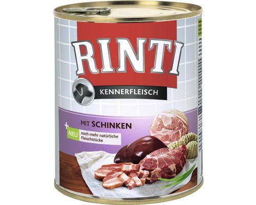 Hundefutter nass RINTI Kennerfleisch Schinken 800 g