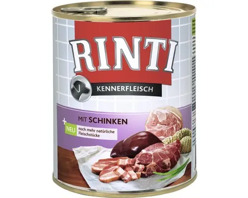 Hundefutter nass RINTI Kennerfleisch Schinken 800 g