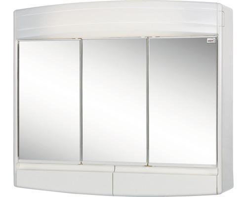 LED-Spiegelschrank Sieper Topas eco 3-türig 60x53x18 cm weiß