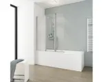 Hornbach Badewannenfaltwand Schulte Komfort 3-teilig 1250x1400 mm Echtglas Klar Hell alunatur