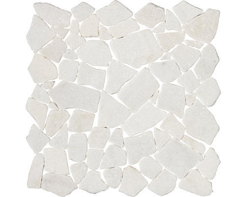 Natursteinmosaik Marmor Bianco Carrara polygonal 30,5x30,5 cm weiß