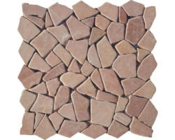 Natursteinmosaik Marmor Rosso Verona polygonal 30,5x30,5 cm rot