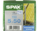 Hornbach Spax Terrassenschraube, Edelstahl A2 blank, Zylinderkopf T25, Fixiergewinde, 5x50 mm, 150 Stück