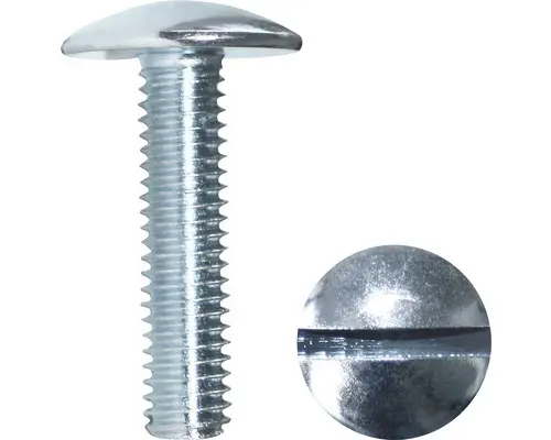 Schlossschraube Flachrundkopf Vollgewinde 6 x 25 mm galvanisch verzinkt 100 Stück