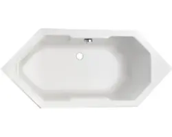 Sechseck-Badewanne Ottofond York 863401 180x80 cm weiß