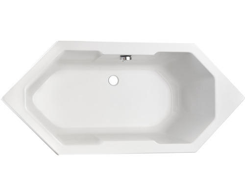 Sechseck-Badewanne Ottofond York 863401 180x80 cm weiß