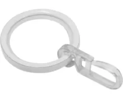 Vorhangring mit Gleiteinlage für Chicago weiß Ø 20 mm 10 Stk.