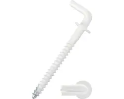 Schraubhaken gerade mit Beffe 3,5x52 mm weiß 100 Stück