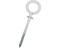 Ringschraube mit Beffe weiß 4,4x60 mm 100 Stück