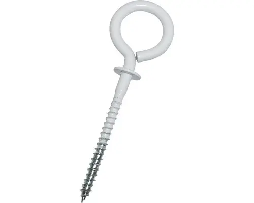 Ringschraube mit Beffe weiß 4,4x60 mm 100 Stück