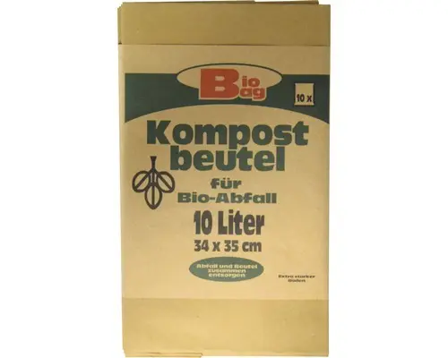 Bio Bag Kompostbeutel 10 L 10 Stk. braun