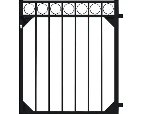 Einzeltor ALBERTS Circle 96,5 x 120 cm schwarz