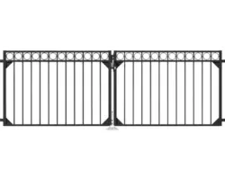 Doppeltor ALBERTS Circle 301 x 100 cm schwarz