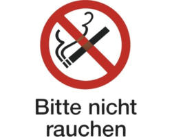 Verbotsschild "Bitte nicht Rauchen" Kunststoff 194 x 260 mm