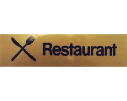 Hinweisschild "Restaurant" Kunststoff 160 x 40 mm
