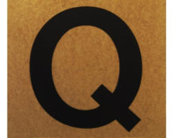 Klebeziffer "Buchstabe Q" Papier 50 x 50 mm