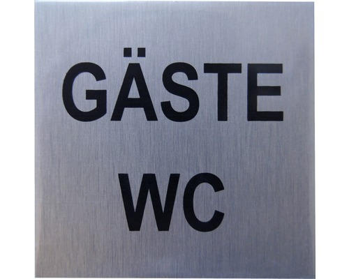 Hinweisschild "Gäste-WC" Alu 60 x 60 mm