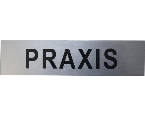 Hinweisschild "Praxis" Alu 160 x 40 mm