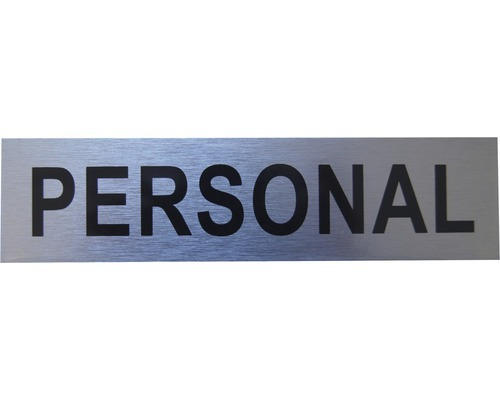Hinweisschild "Personal" Alu 160 x 40 mm
