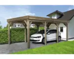 Hornbach Einzelcarport Weka Tirol für Photovoltaikanlage und Dachbegrünungen geeignet 325x622x240 cm kesseldruckimprägniert