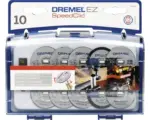 Hornbach SC690 Dremel EZ SpeedClic Schneid-Set (EZ SC-Aufspanndorn, 4 Metall- Trennscheiben, 3 dünne Präzisionstrennscheiben, 3 Kunstoff-Trennscheiben, Aufbewahrungsbox)