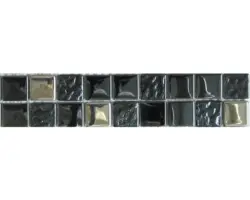 Glas Fliesenbordüre Tuscany 4,8x29,8 cm anthrazit