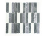 Hornbach Glasmosaik mit Naturstein XCM MS826 30,4x32,2 cm grau