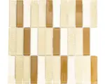 Hornbach Glasmosaik mit Naturstein XCM MS836 30,4x32,2 cm braun weiß beige