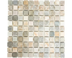 Natursteinmosaik XQM 10XS 30,5x32,5 cm beige grau