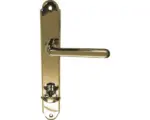 Hornbach Drücker-Langschild-Garnitur WC+ Bad, Riegel, "Wien" Messing/messing-poliert
