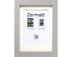 Bilderrahmen Holz Zermatt silber metallic 13x18 cm