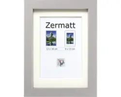 Bilderrahmen Holz Zermatt silber metallic 13x18 cm