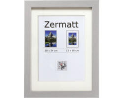 Bilderrahmen Holz Zermatt silber metallic 18x24 cm