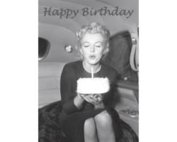 Postkarte Happy Birthday Marilyn 10,5x14,8 cm