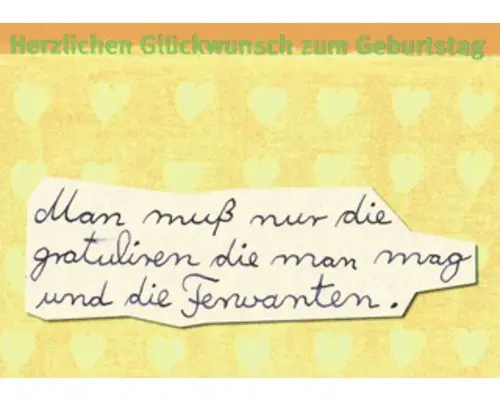 Postkarte Herzlichen Glückwunsch zum Geburtstag 14,8x10,5 cm