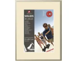 Bilderrahmen Kunststoff silber metallic 30x40 cm