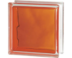 Glasbaustein brilly orange 19x19x8cm