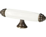 Hornbach Knopf brüniert/weiß L 92 mm x B 20 mm x H 35 mm