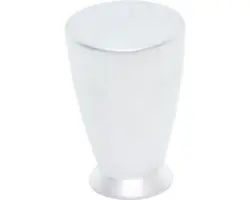 Knopf matt/verchromt L 28 mm x B 28 mm x H 26 mm